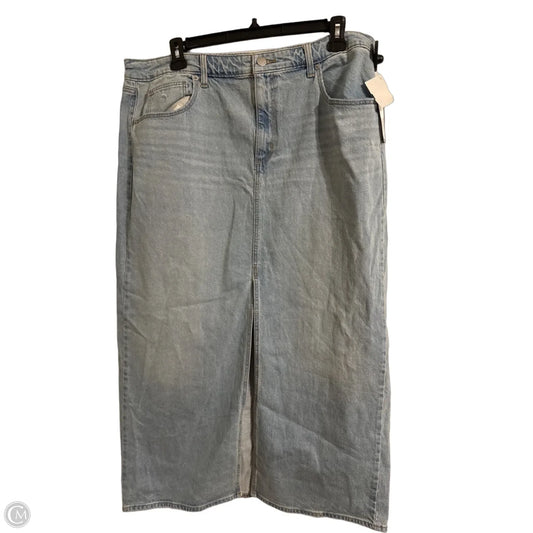 Skirt Maxi By Universal Thread In Blue Denim, Size: 18