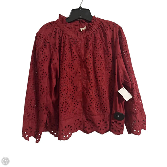 Top Long Sleeve By Clothes Mentor In Red, Size: Xl