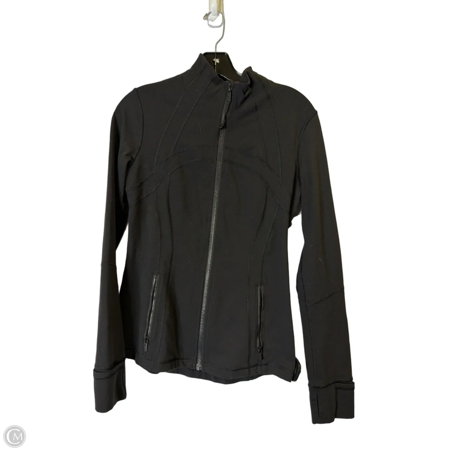 Athletic Jacket By Lululemon In Black, Size: 8