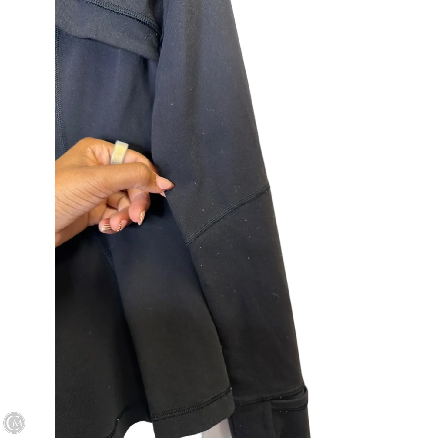 Athletic Jacket By Lululemon In Black, Size: 8