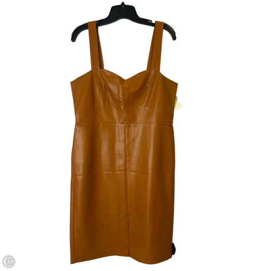 Dress Casual Midi By French Connection In Tan, Size: 14