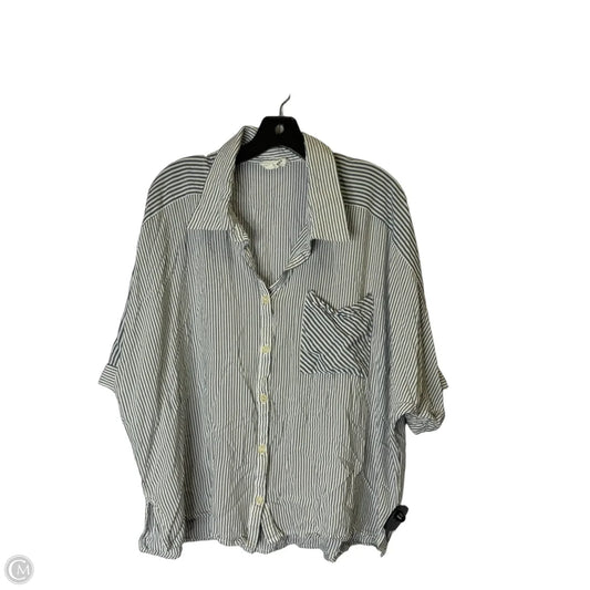 Top Short Sleeve By Andree By Unit In Blue, Size: 1x