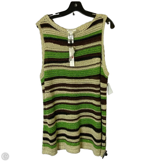 Top Sleeveless By Chicos In Green, Size: L