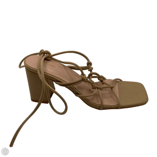Shoes Heels Block By Pretty Little Thing In Green, Size: 10
