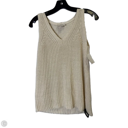 Top Sleeveless By Loft In Cream, Size: S