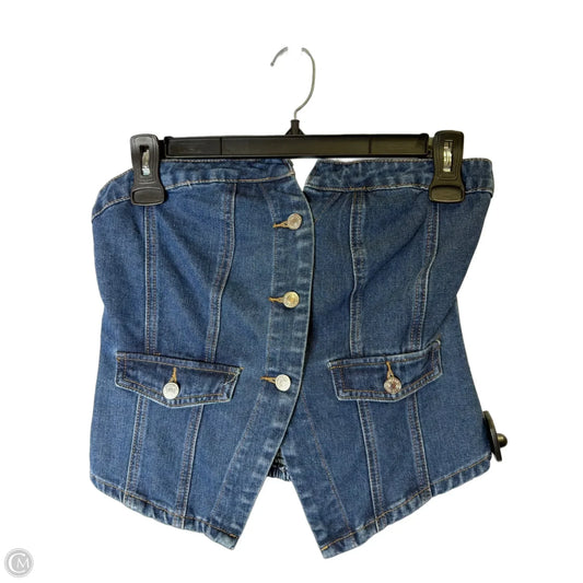 Top Sleeveless By Clothes Mentor In Blue Denim, Size: L