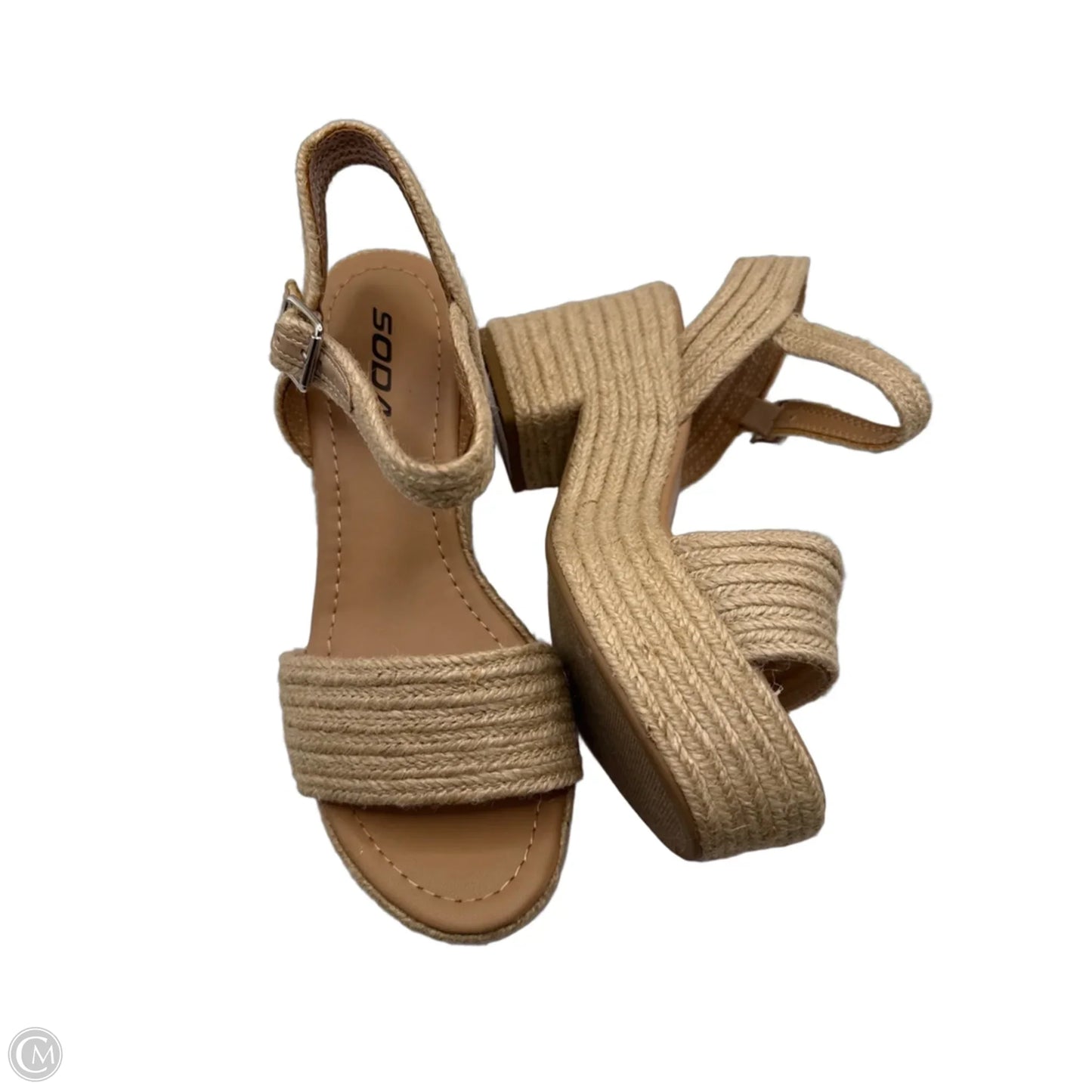 Shoes Heels Block By Soda In Cream, Size: 8.5