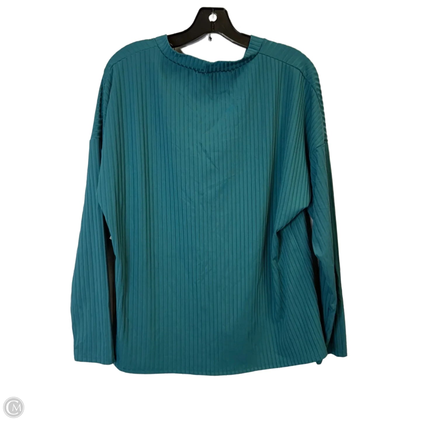 Top Long Sleeve By Shein In Green, Size: 1x