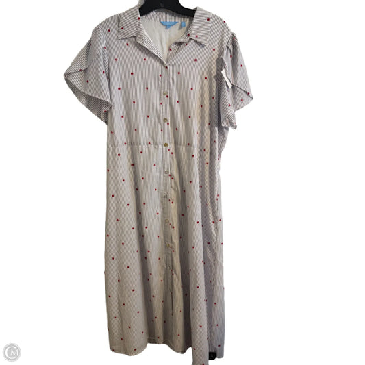 Dress Casual Midi By Draper James In Striped Pattern, Size: Xl