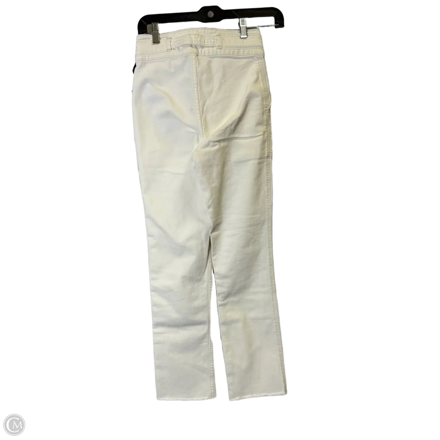 Jeans Straight By Abercrombie And Fitch In Cream Denim, Size: 0