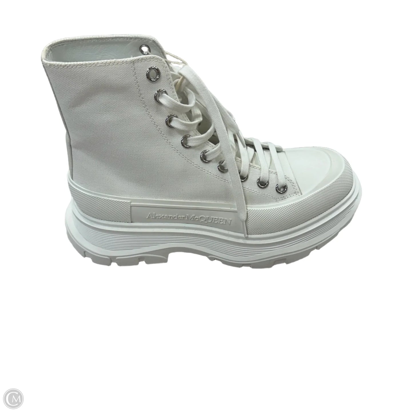 Shoes Luxury Designer By Alexander Mcqueen In White, Size: 9