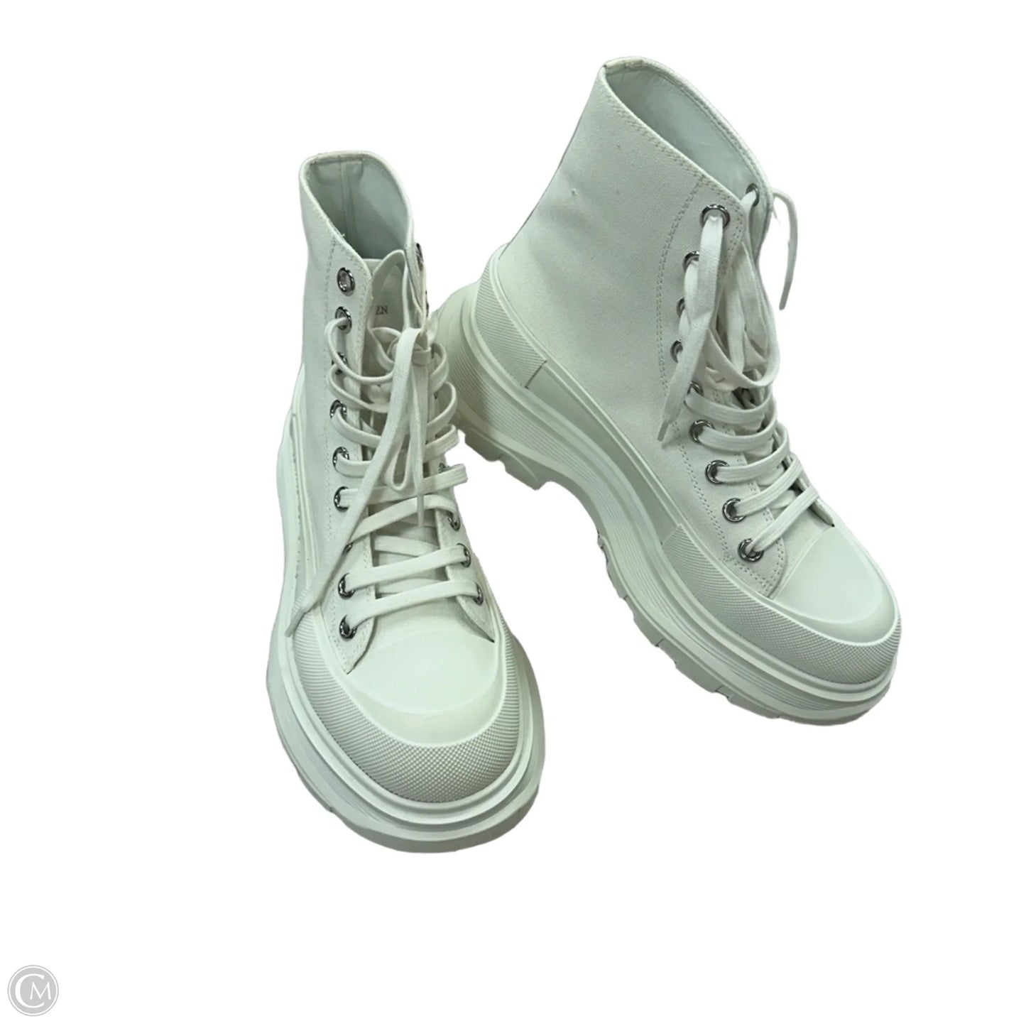 Shoes Luxury Designer By Alexander Mcqueen In White, Size: 9