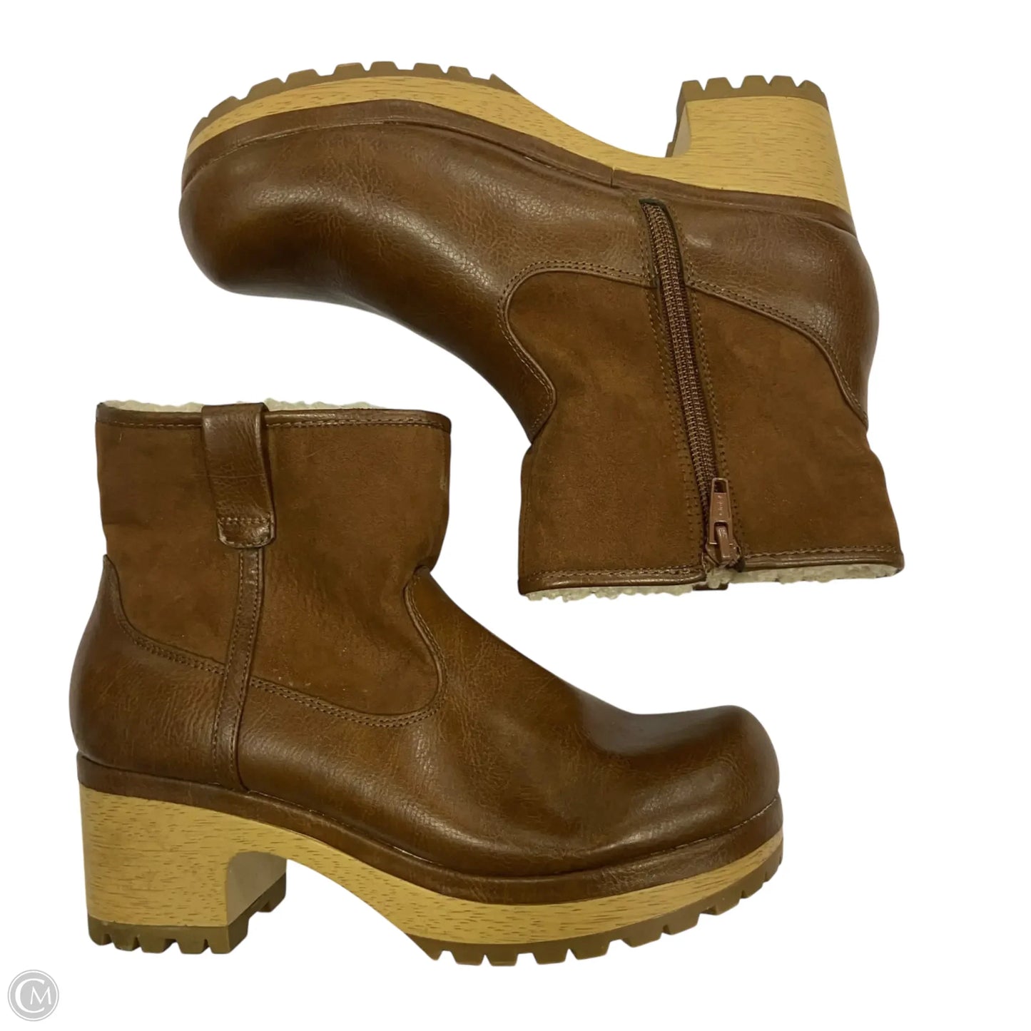 Boots Ankle Heels By Universal Thread In Brown, Size: 7.5