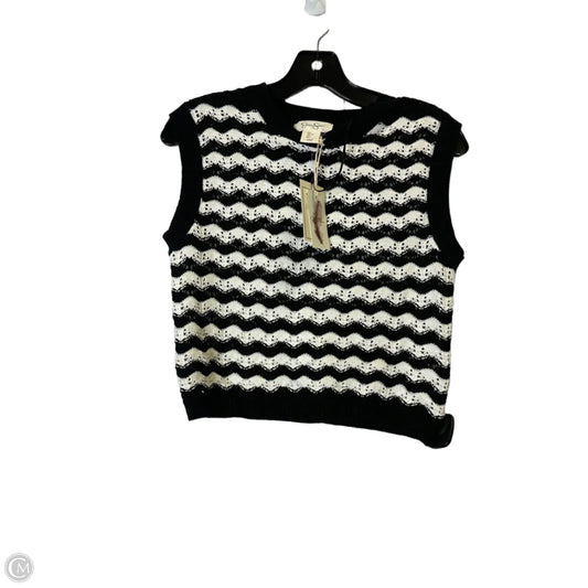 Top Sleeveless By Jessica Simpson In Black & White, Size: L