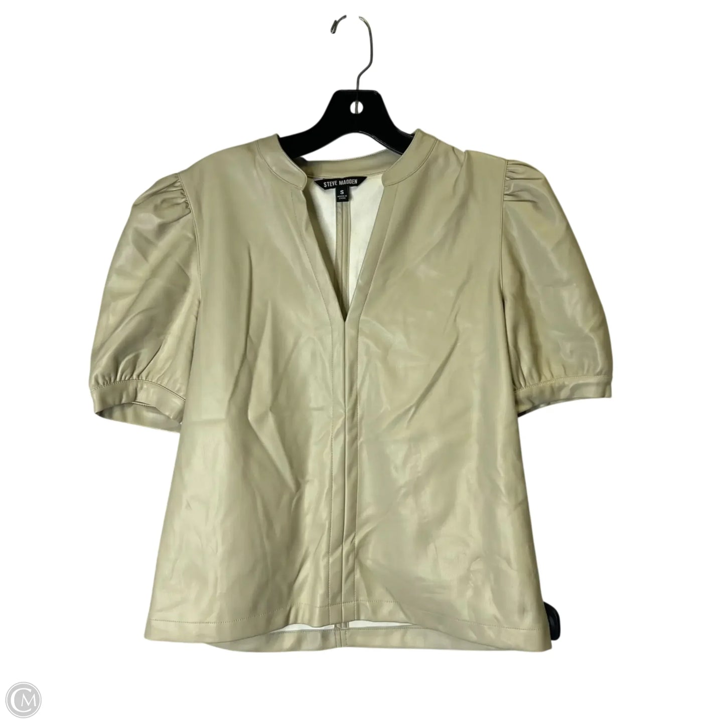 Top Short Sleeve By Steve Madden In Cream, Size: S