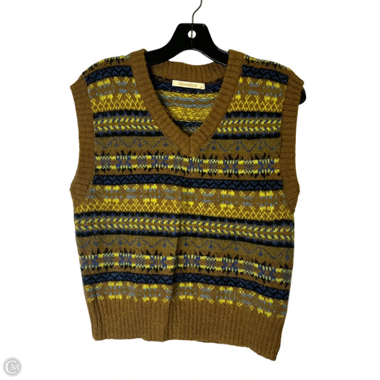Vest Sweater By Olivaceous In Brown, Size: M