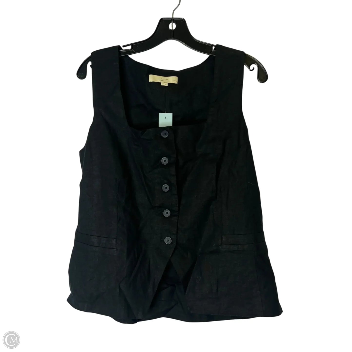 Vest Other By Loft In Black, Size: Mp