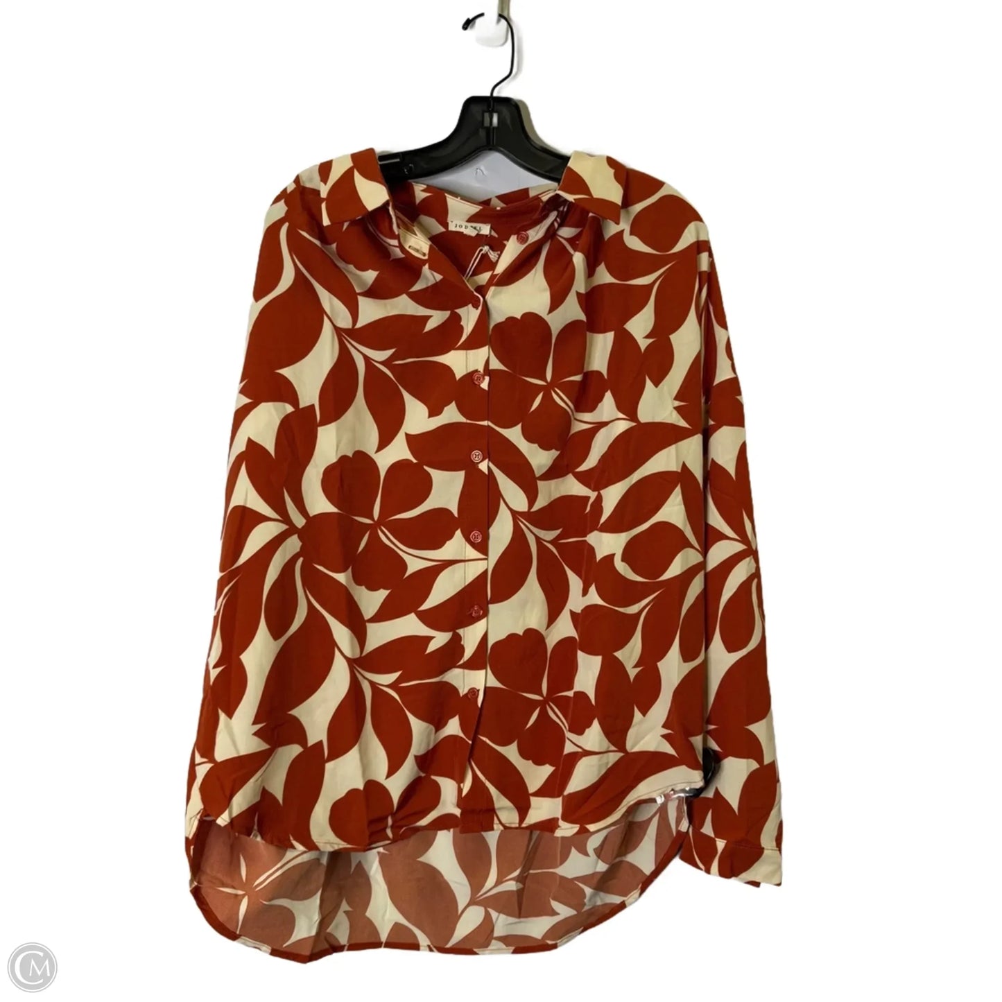 Blouse Long Sleeve By Jodifl In Orange, Size: L