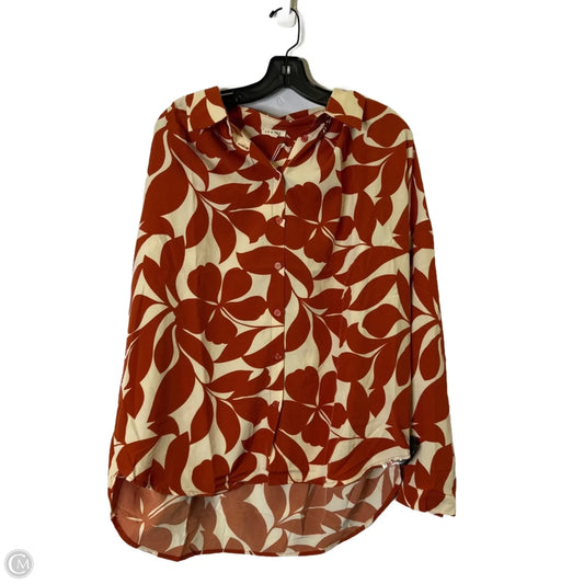 Blouse Long Sleeve By Jodifl In Orange, Size: L