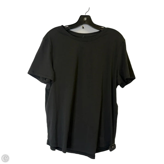 Athletic Top Short Sleeve By Lululemon In BLACK, Size: M
