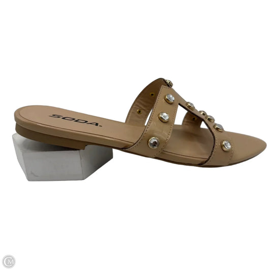 Sandals Flats By Soda In Cream, Size: 7