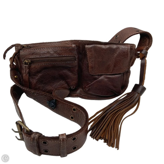 Crossbody Leather By Free People, Size: Medium