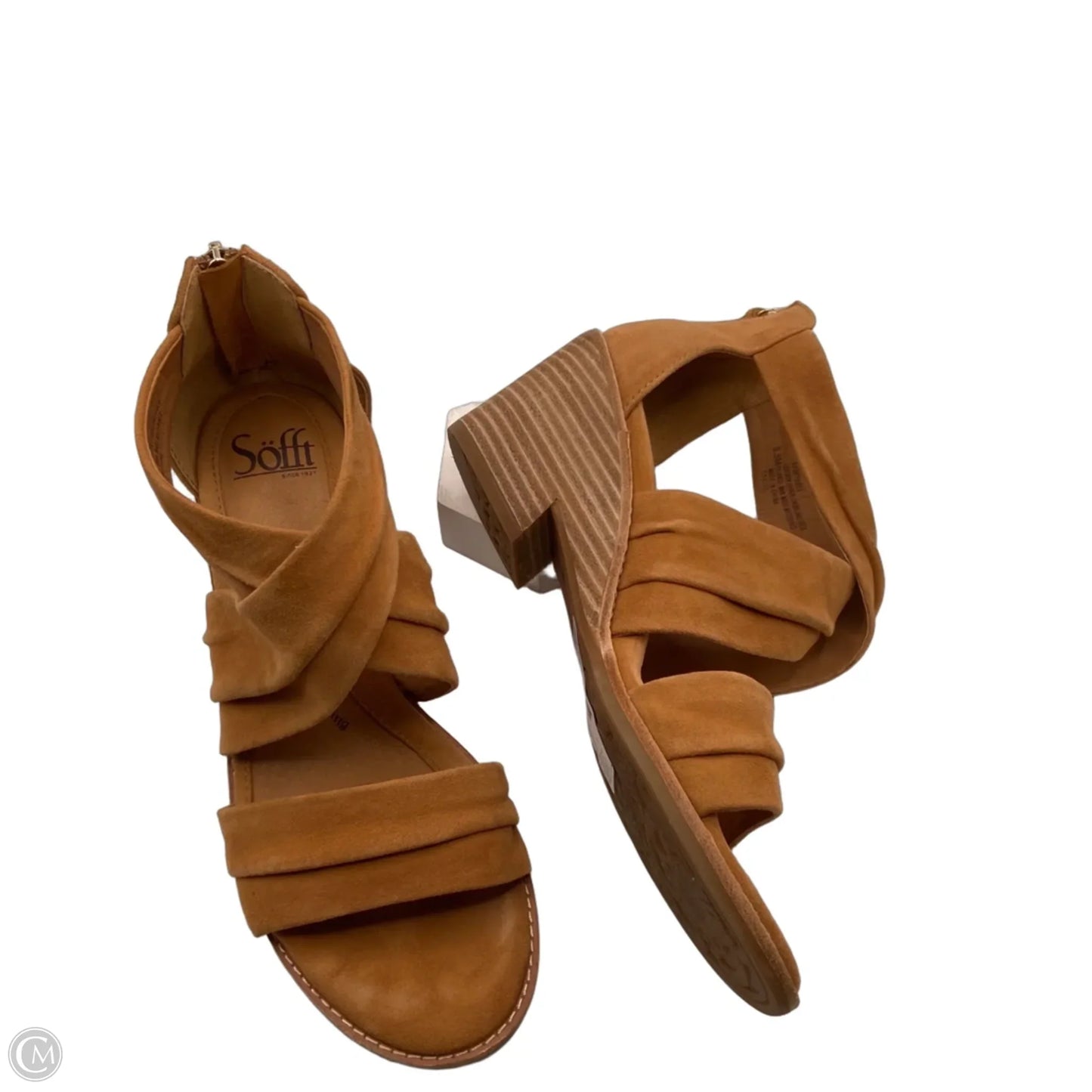 Shoes Heels Block By Sofft In Brown, Size: 8.5