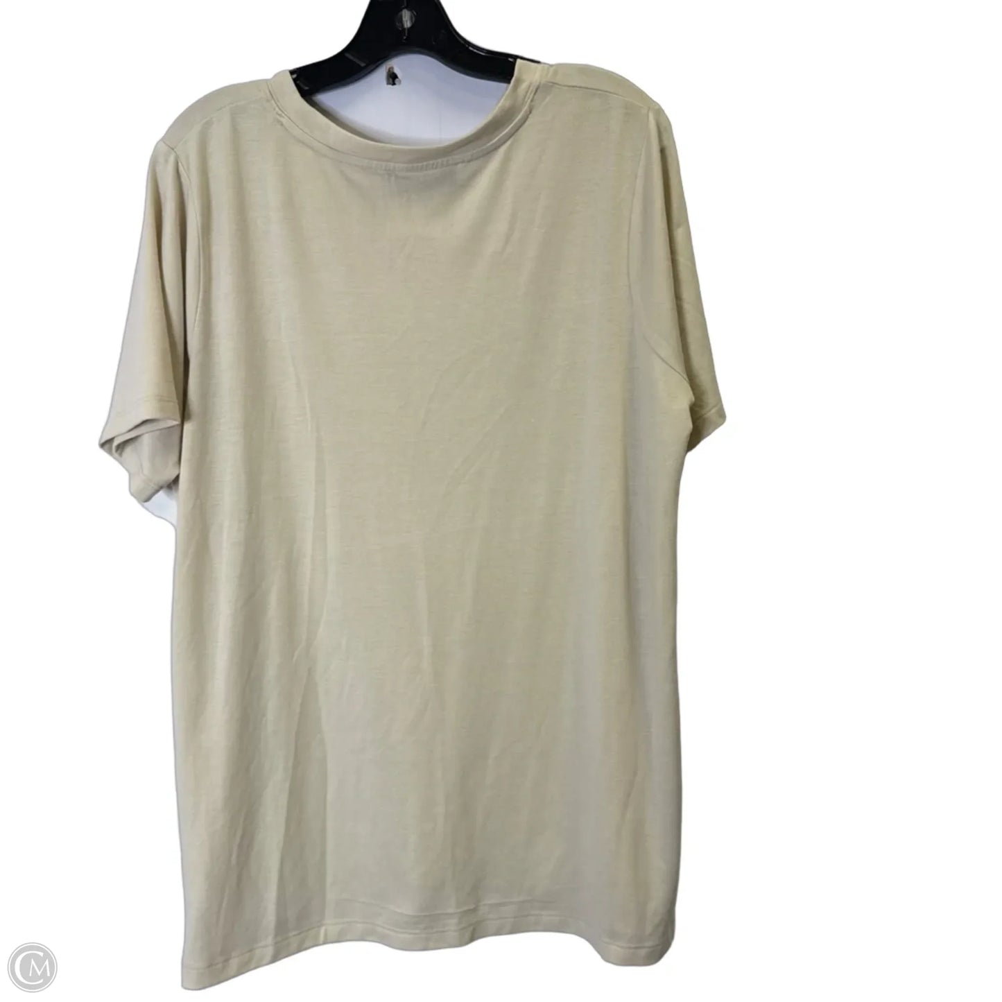 Top Short Sleeve Basic By Zenana In Cream, Size: 2x