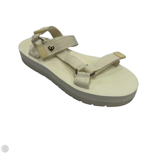 Sandals Heels Platform By Stoney Clover Lane In White, Size: 8