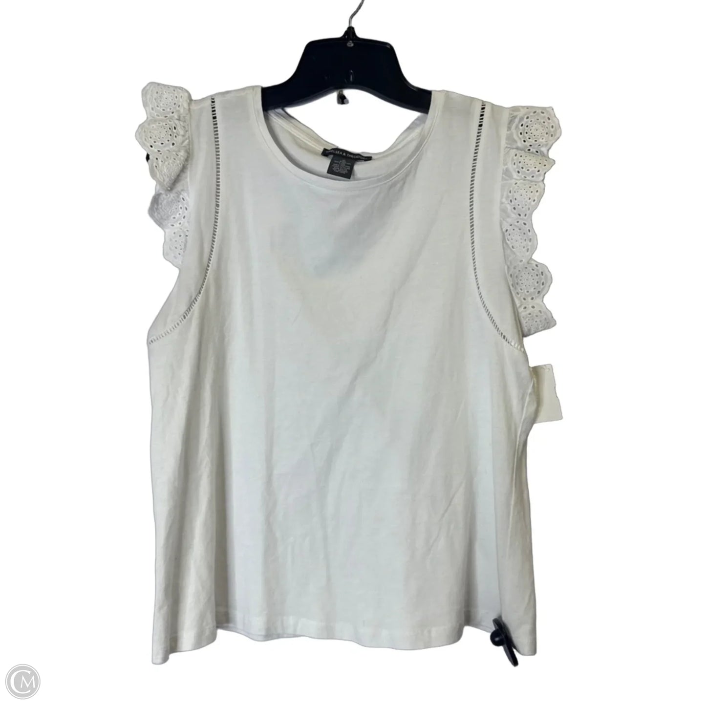 Top Sleeveless By Chelsea And Theodore In White, Size: M