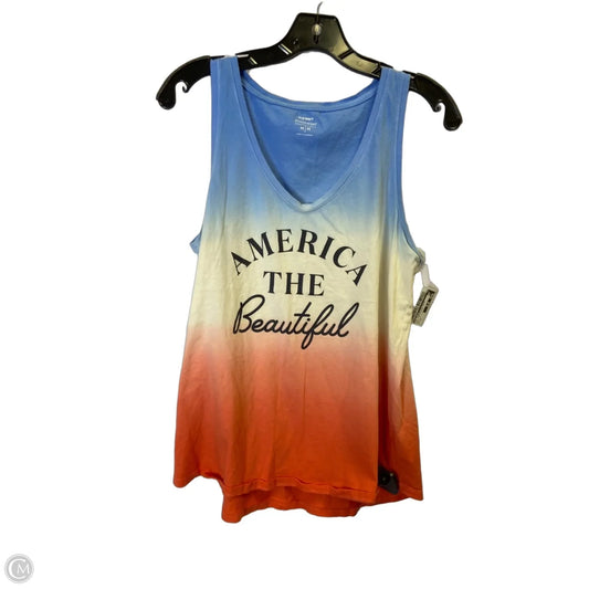 Top Sleeveless Basic By Old Navy In Blue Red & White, Size: M