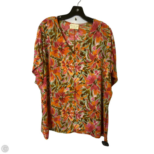 Blouse Short Sleeve By Dress Up In Pink, Size: M