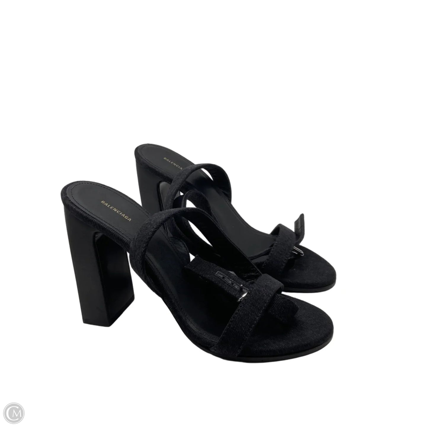 Shoes Luxury Designer By Balenciaga In Blue Denim, Size: 9.5