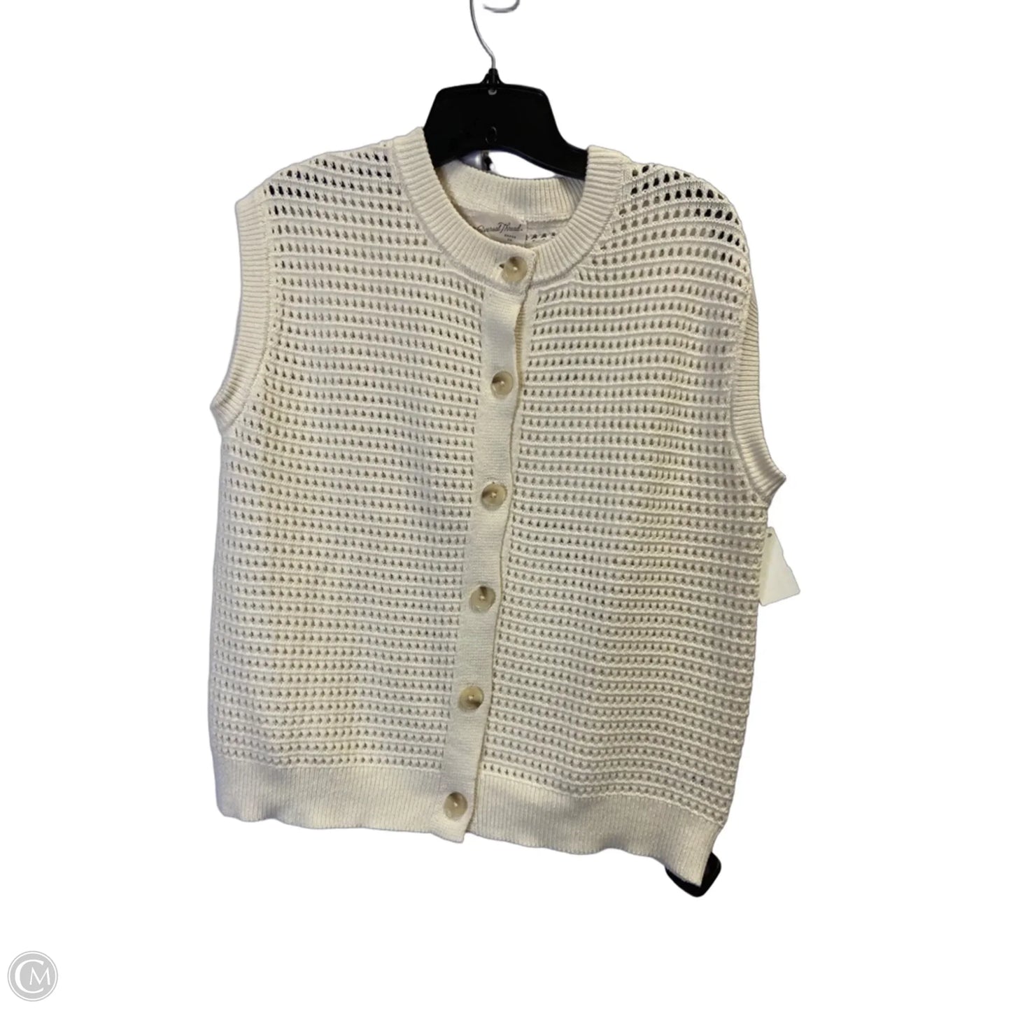 Vest Sweater By Universal Thread In Cream, Size: Xs