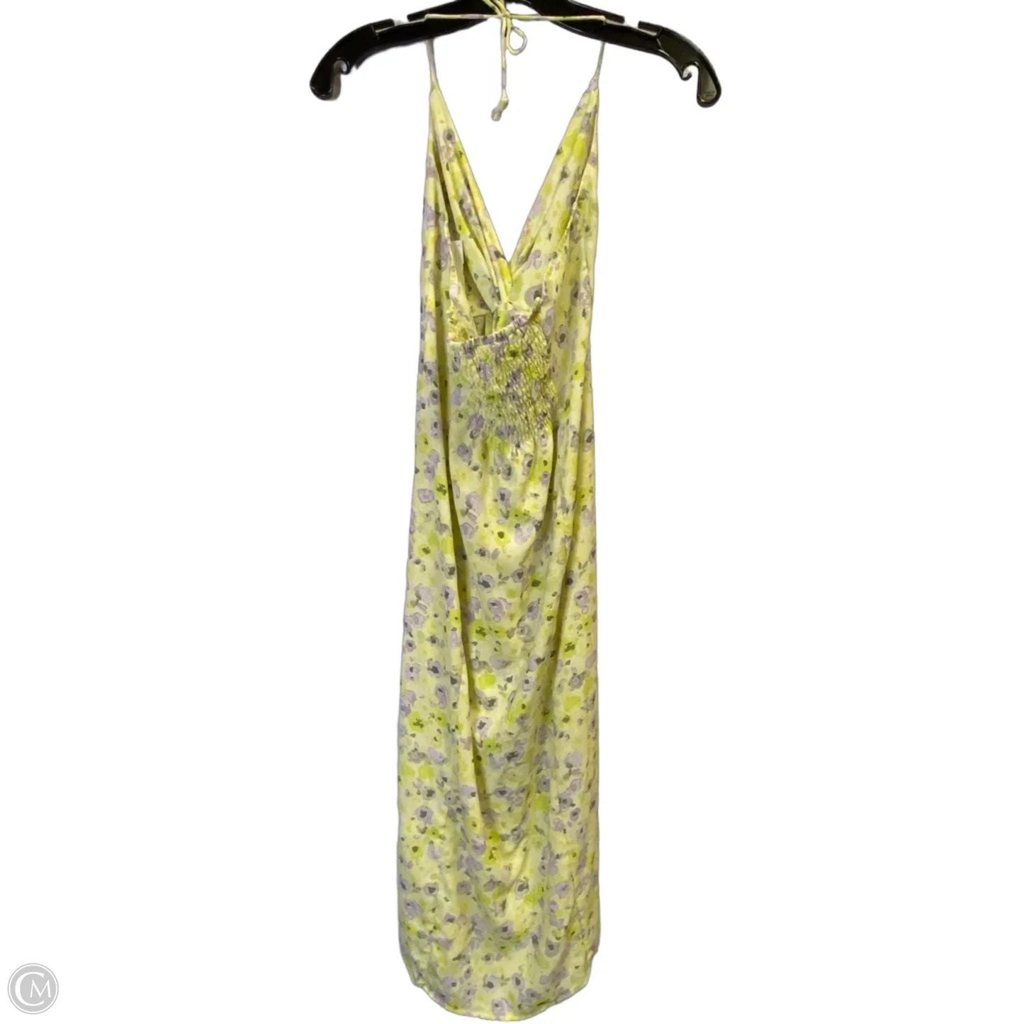 Dress Casual Midi By H&m In Yellow, Size: S