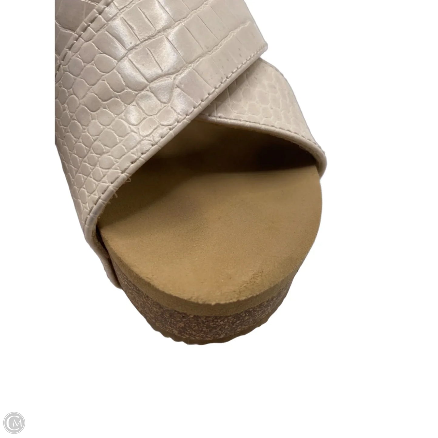 Sandals Heels Wedge By Volatile In Cream, Size: 8