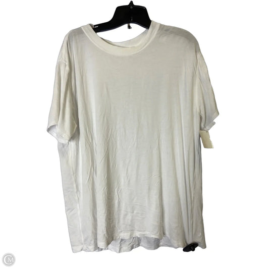 Athletic Top Short Sleeve By Lululemon In White, Size: M
