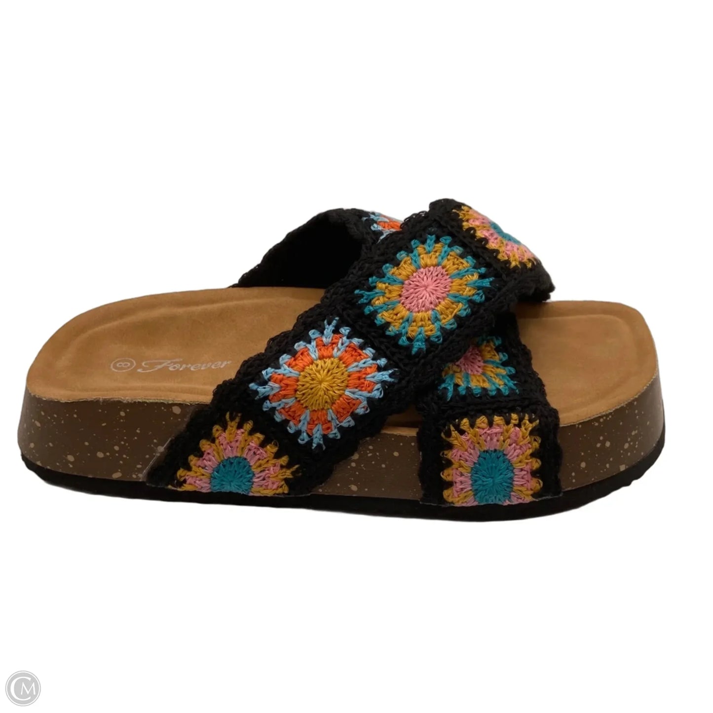 Sandals Heels Platform By Forever In Black, Size: 8