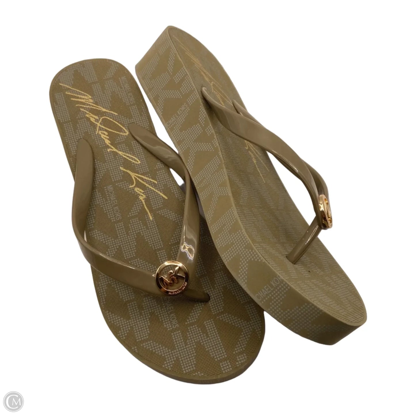 Sandals Designer By Michael By Michael Kors In Taupe, Size: 8