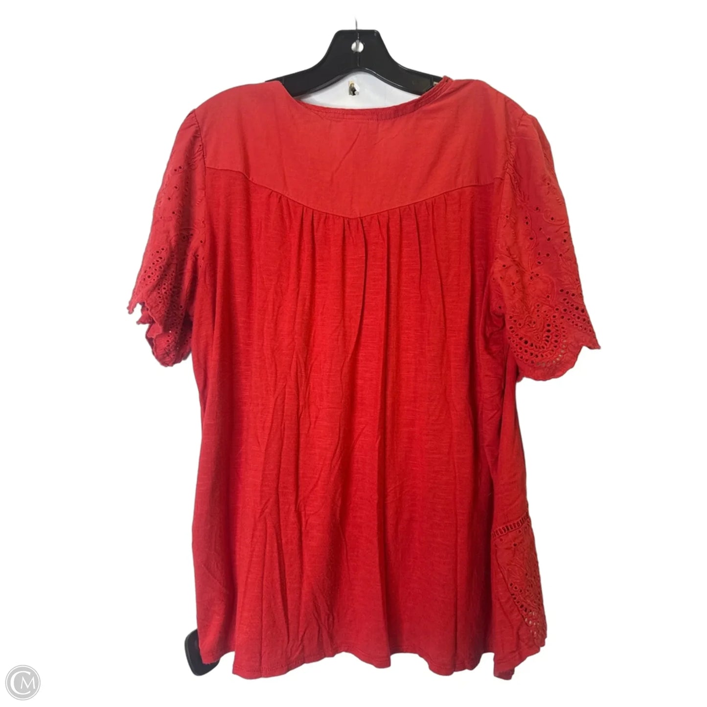 Top Short Sleeve By Knox Rose In Red, Size: Xl