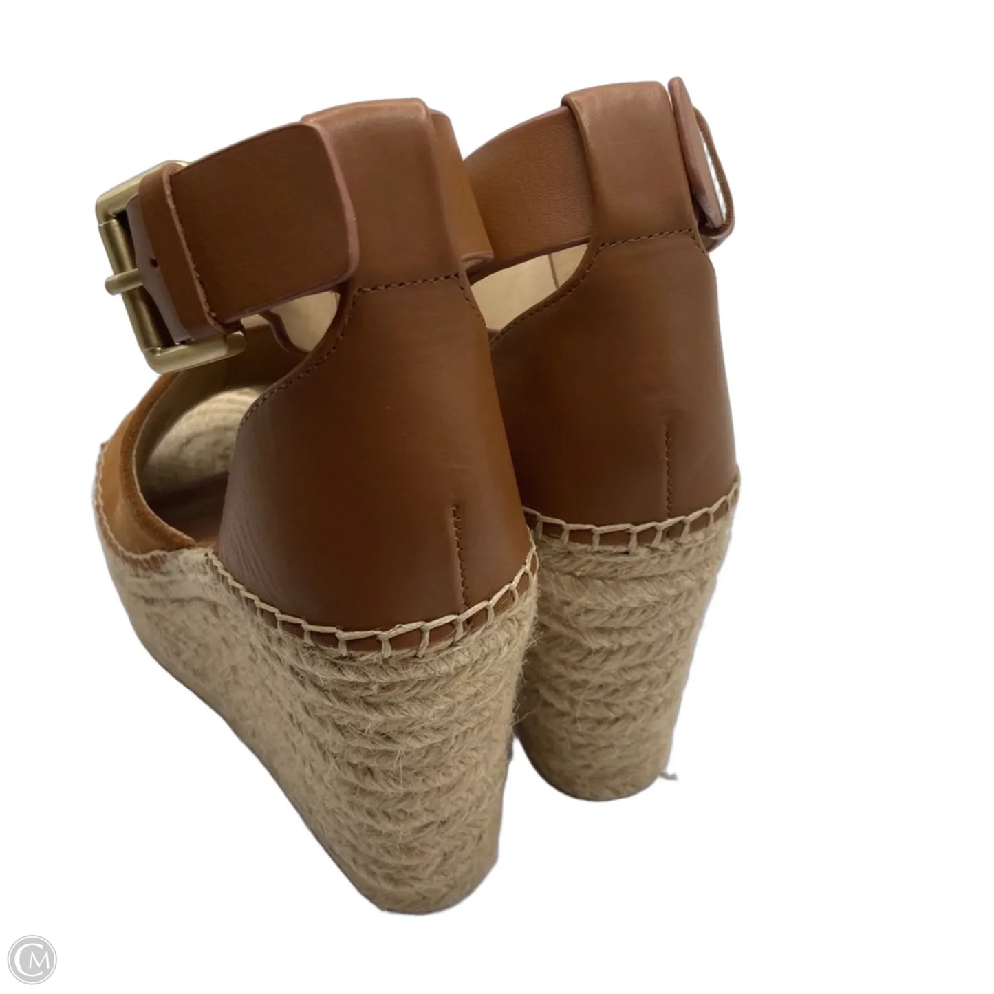 Sandals Heels Wedge By Marc Fisher In Brown, Size: 5.5
