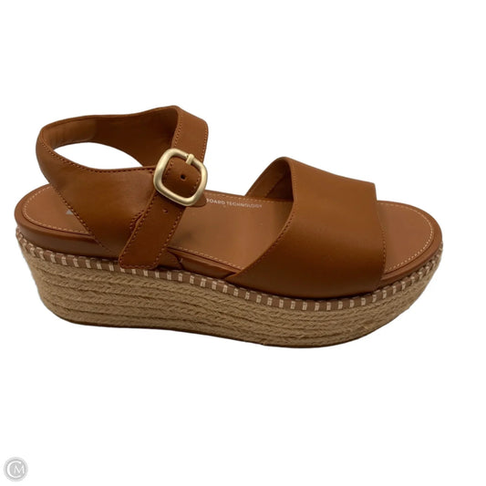 Sandals Heels Platform By Fitflop In Brown, Size: 7.5