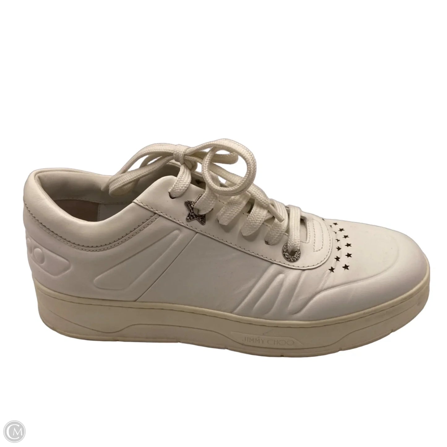 Shoes Luxury Designer By Jimmy Choo In White, Size: 9.5