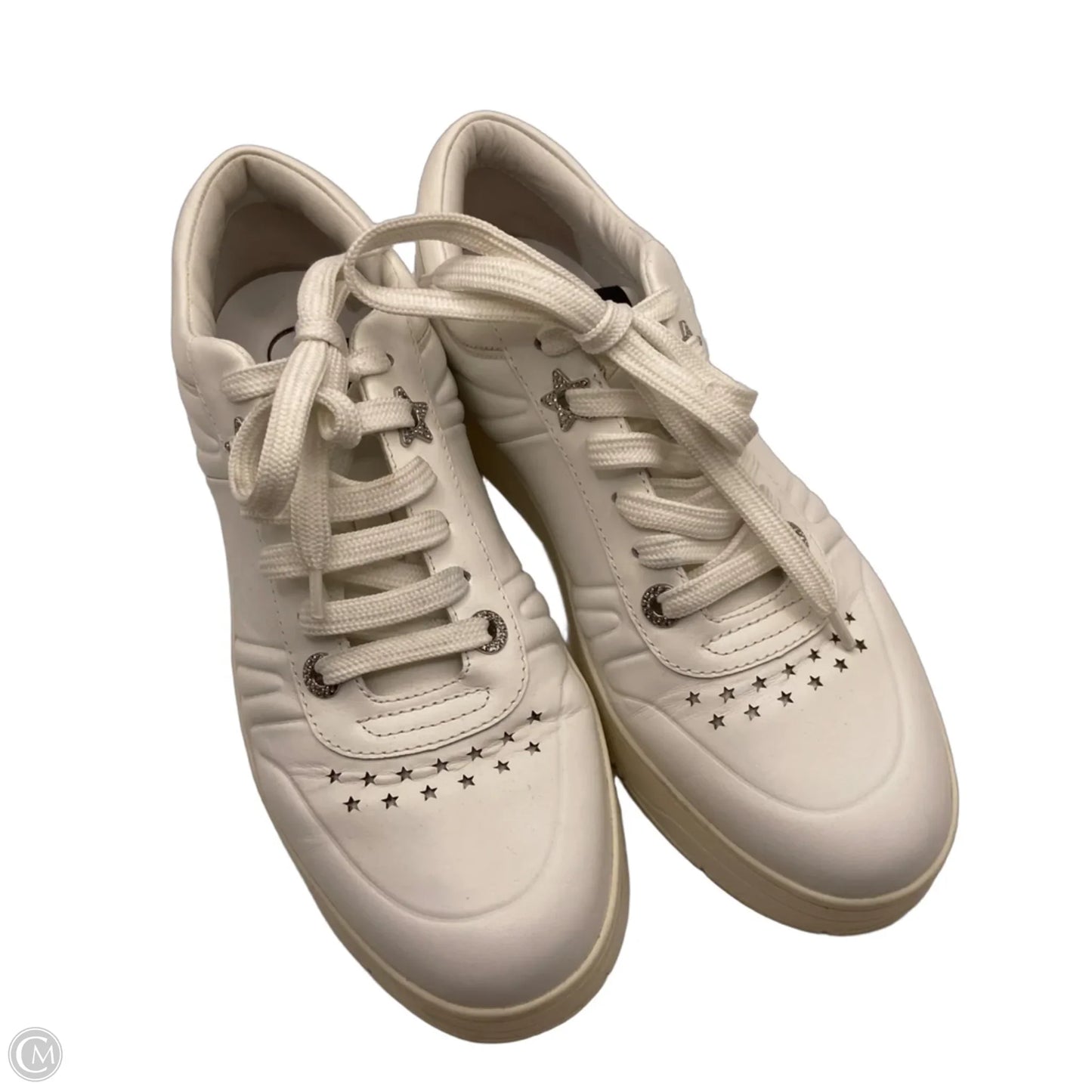 Shoes Luxury Designer By Jimmy Choo In White, Size: 9.5