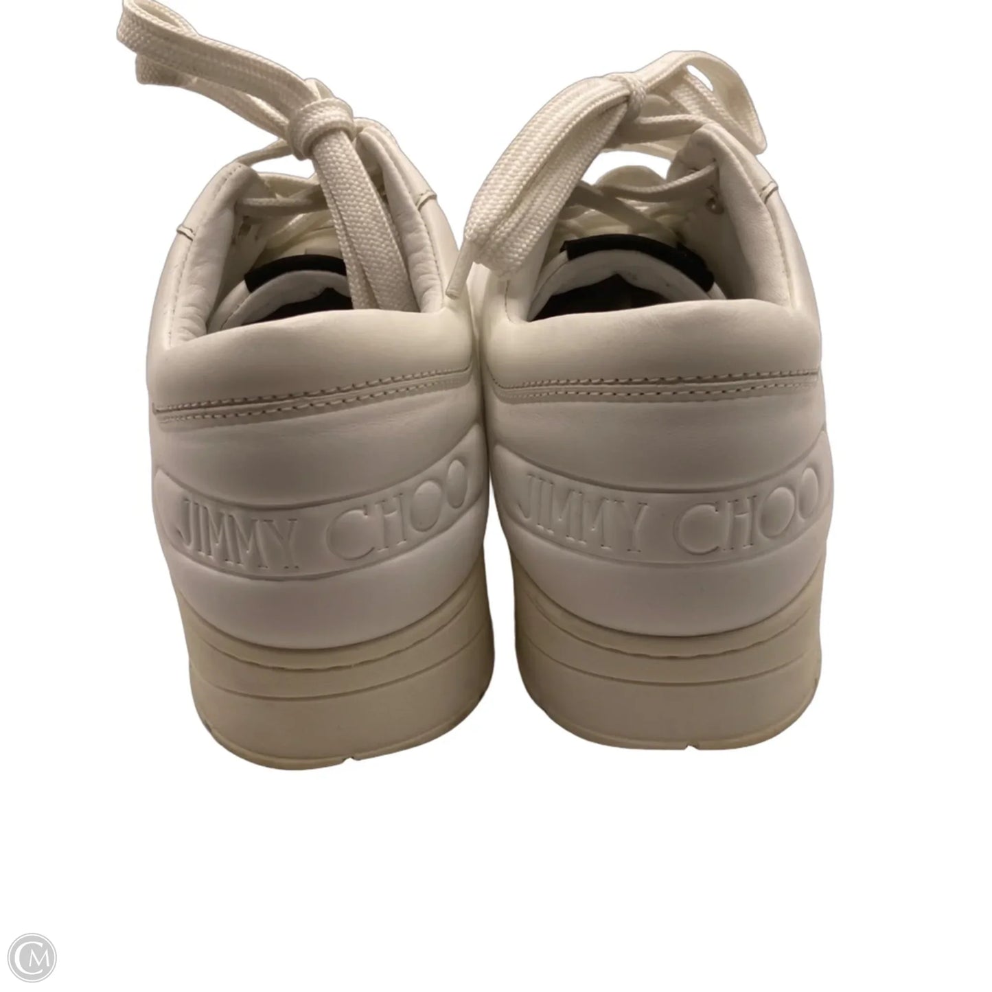 Shoes Luxury Designer By Jimmy Choo In White, Size: 9.5