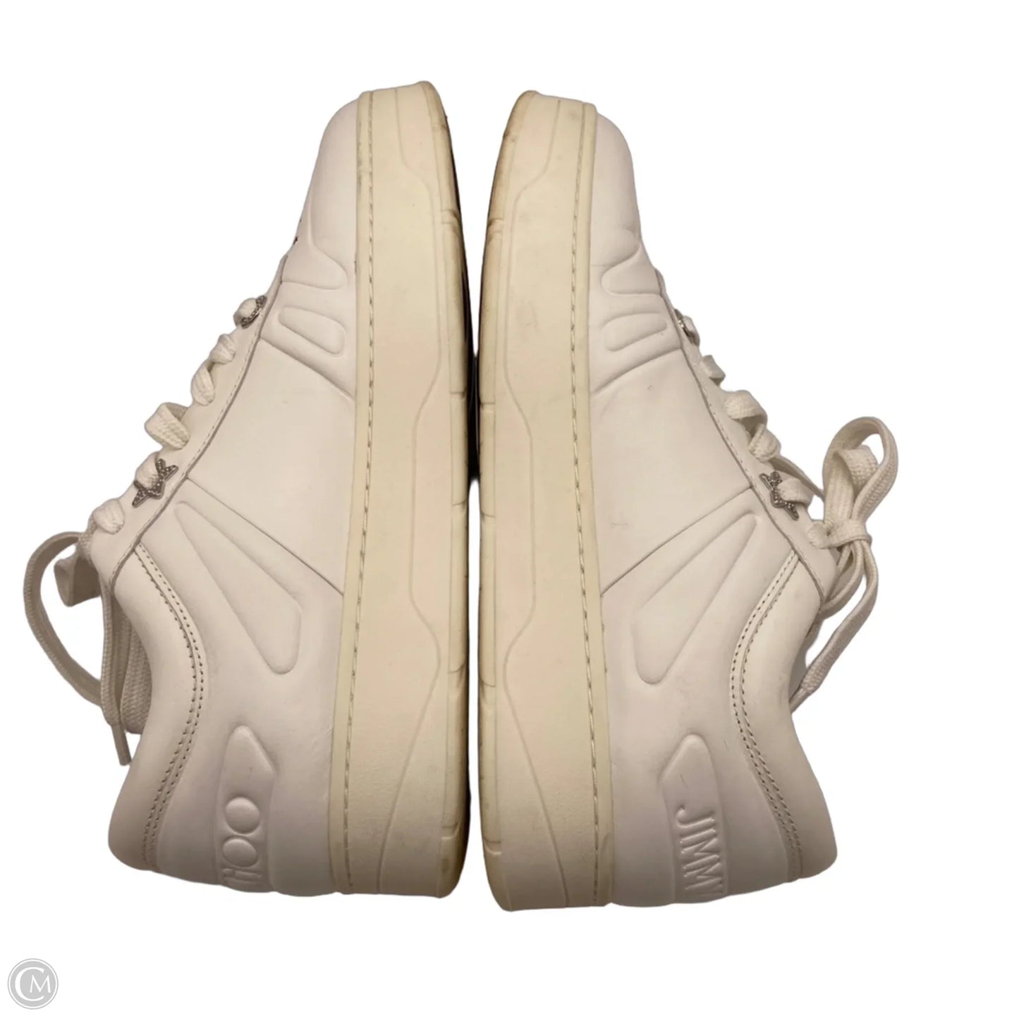 Shoes Luxury Designer By Jimmy Choo In White, Size: 9.5