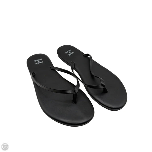 Sandals Flip Flops By Shade & Shore In Black, Size: 7