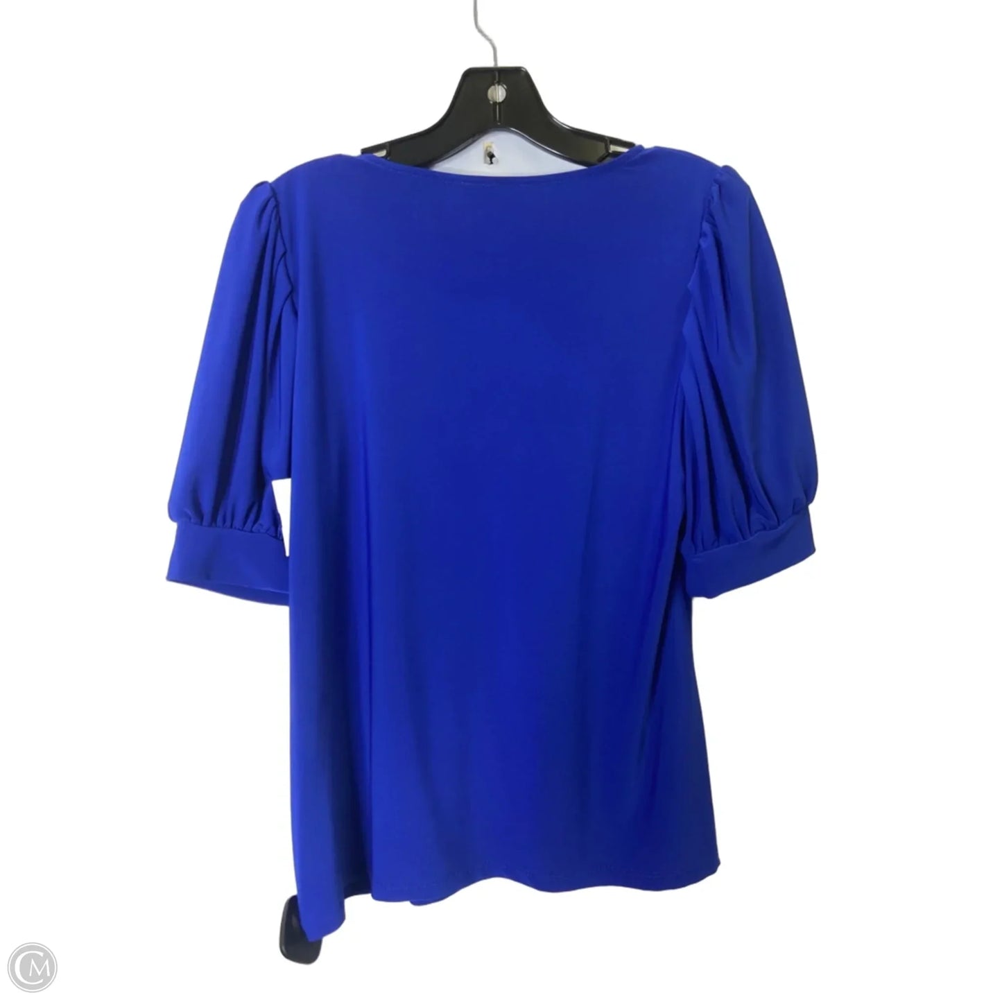 Blouse Short Sleeve By Cece In Blue, Size: M