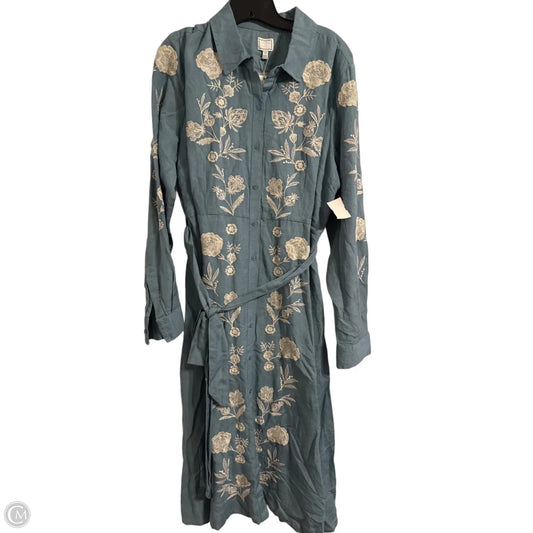 Dress Casual Maxi By Crown And Ivy In Blue, Size: Xxl