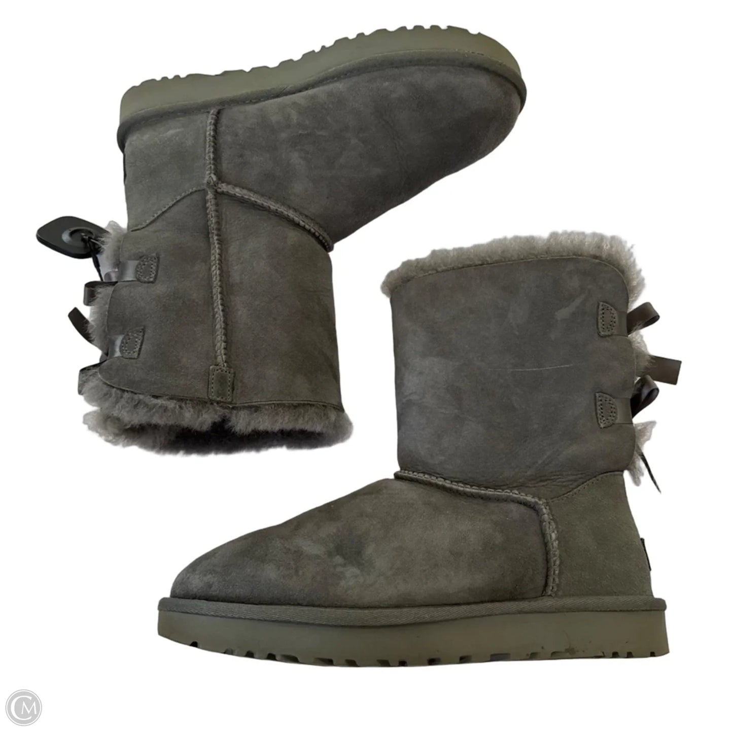Boots Designer By Ugg In Grey, Size: 9